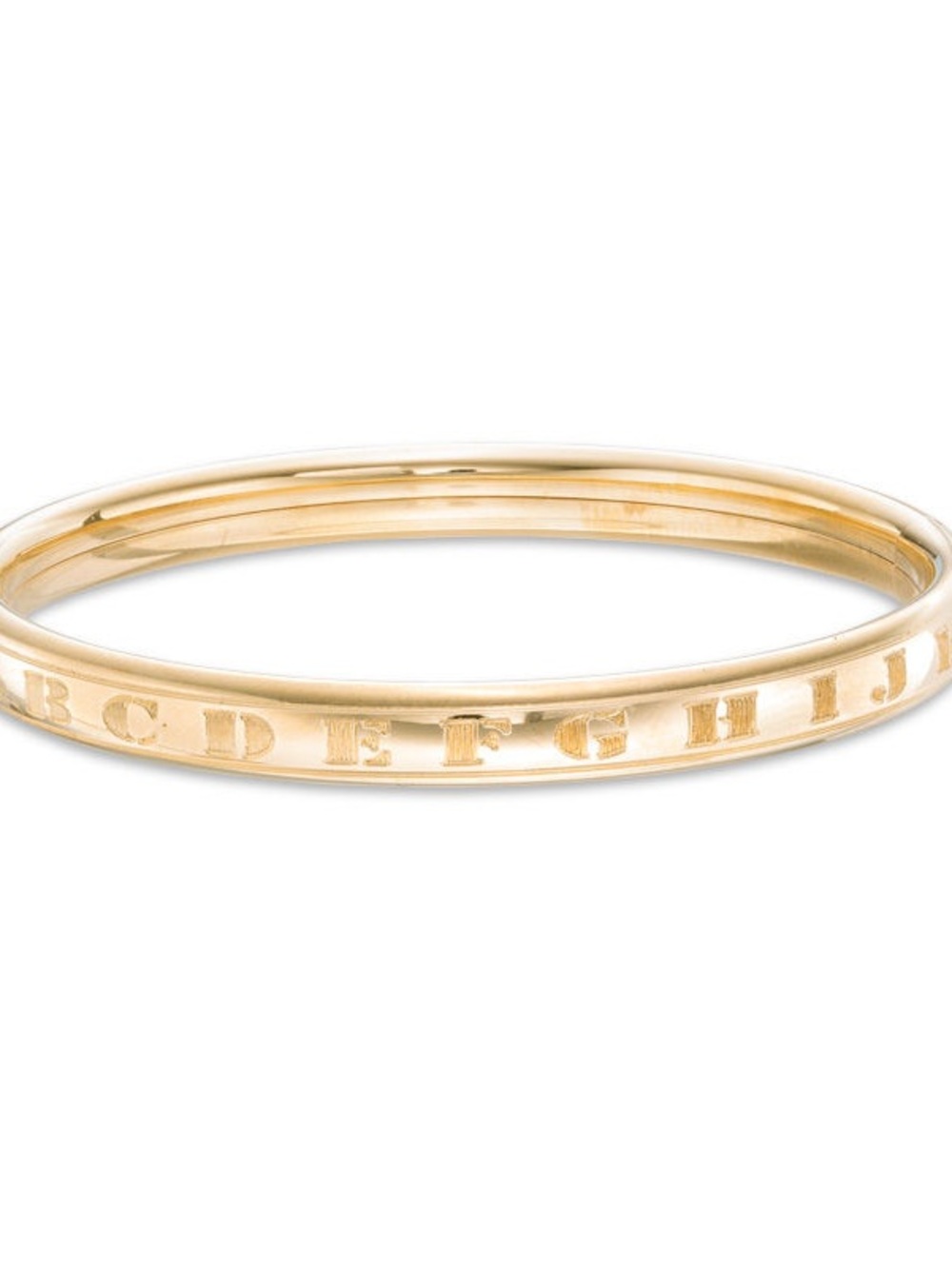 Children’s Gold Alphabet Engraved Bangle Bracelet